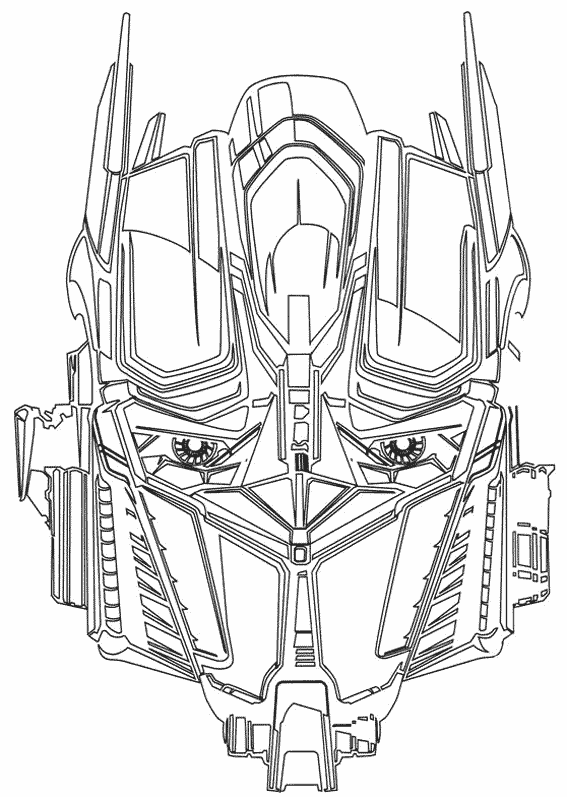 coloriage visage de transformers